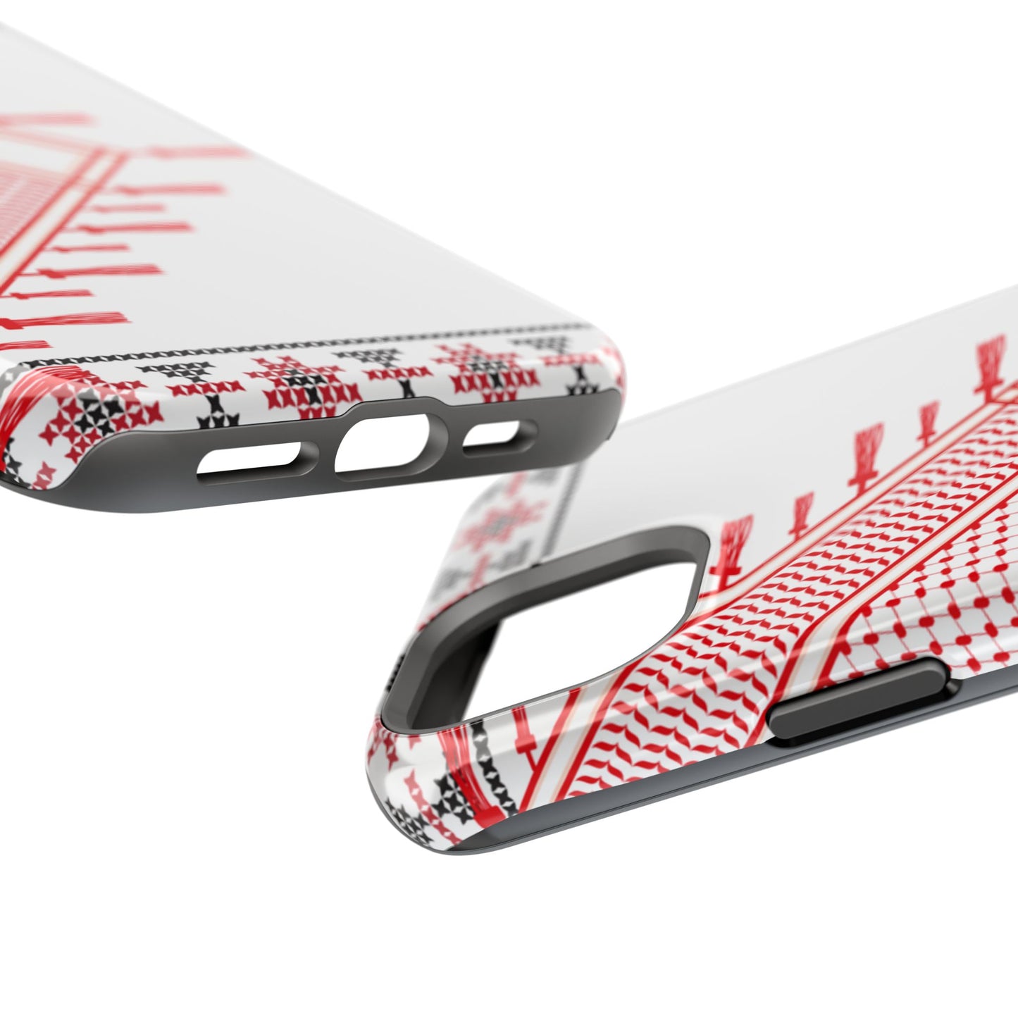 Red and White Hattah Design Iphone Magnetic Tough Case