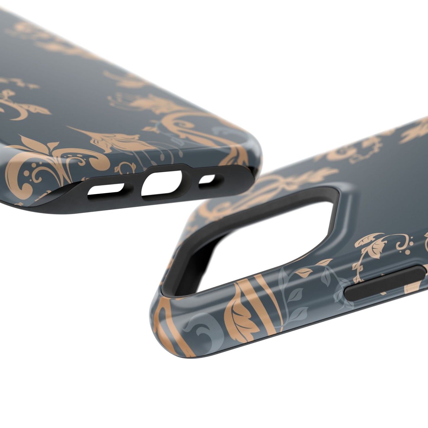 Gold flowers Iphone Magnetic Tough Cases