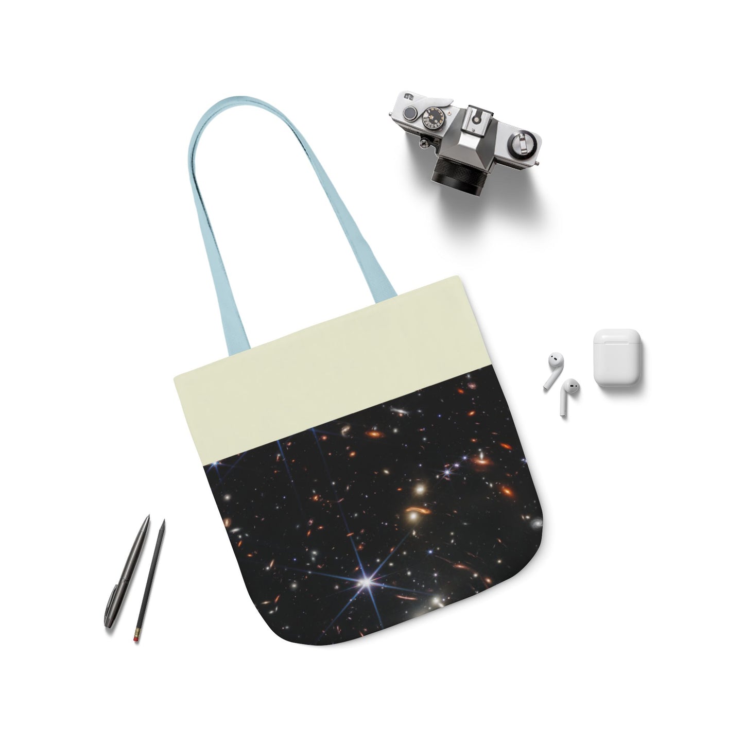Deep Space Early Universe Canvas Tote Bag, 3-Color Straps