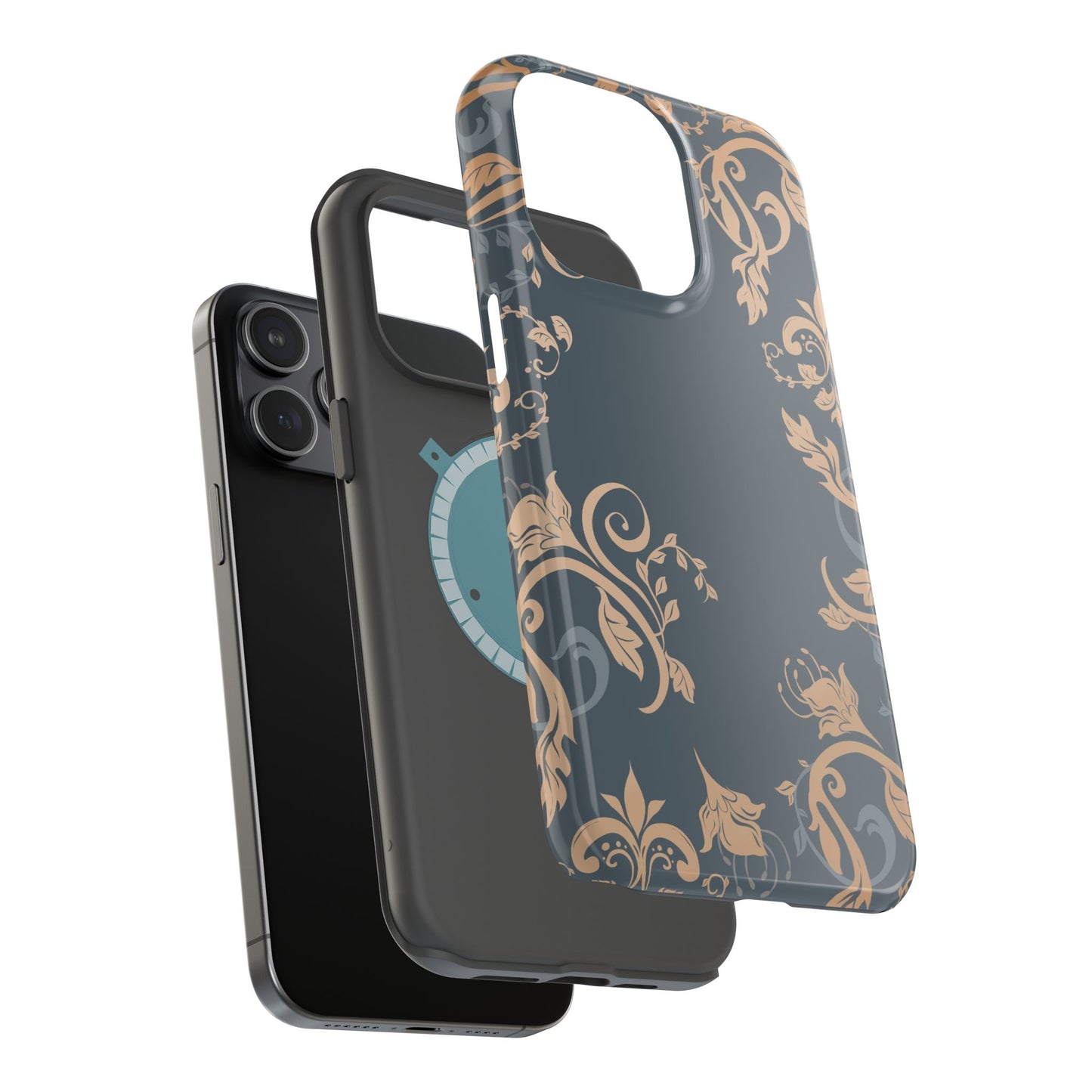 Gold flowers Iphone Magnetic Tough Cases