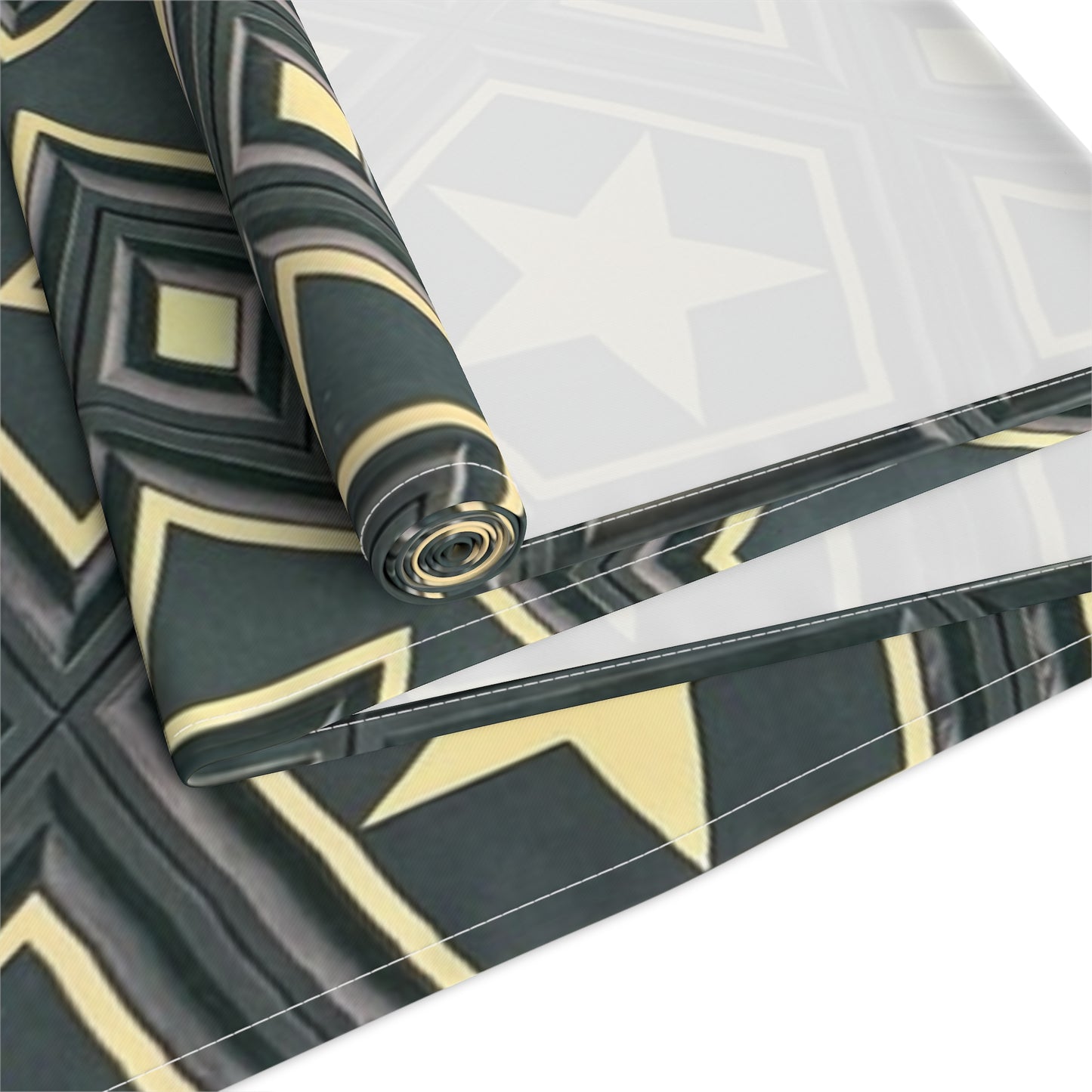 Masjid Al Haram Elegant Geometric Table Runner - Perfect for Dining & Celebrations