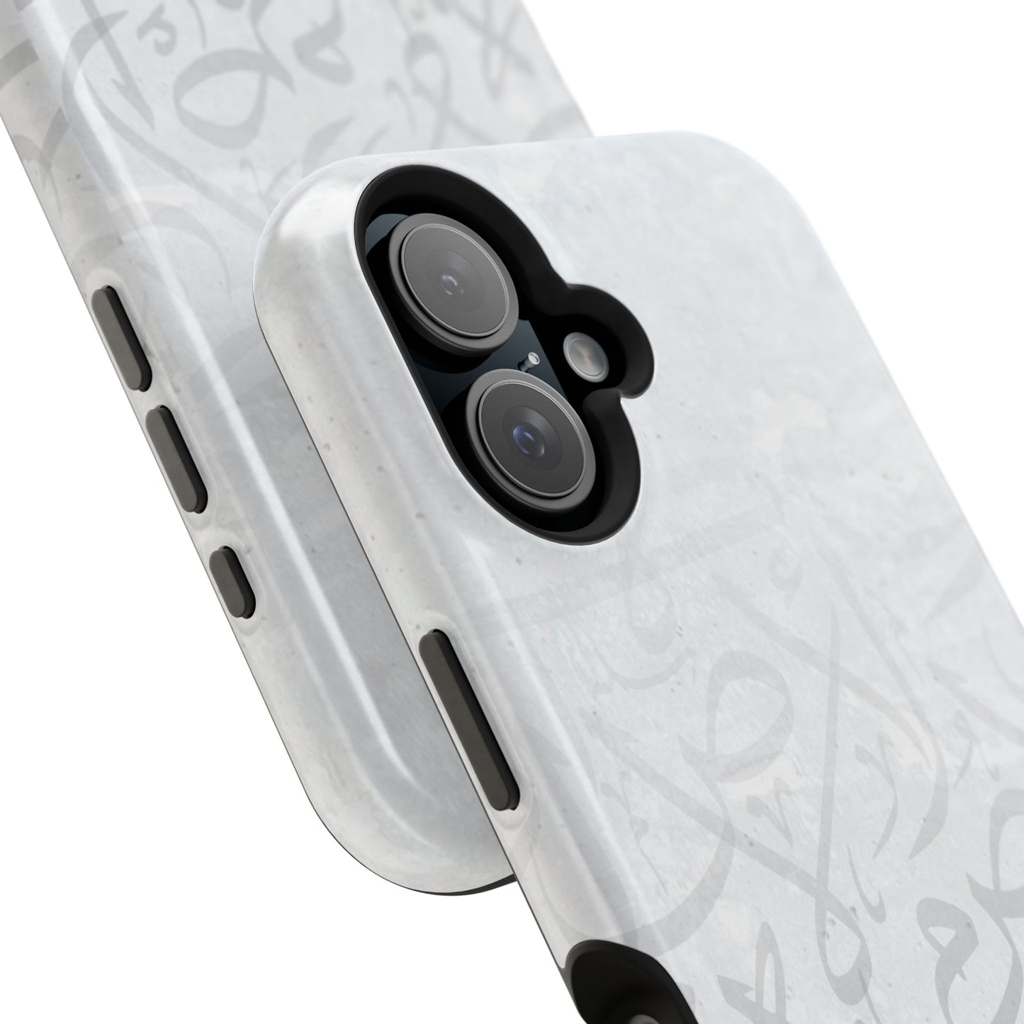Arabic White and Grey Calligraphy Faded Design - Iphone Magnetic Tough Case