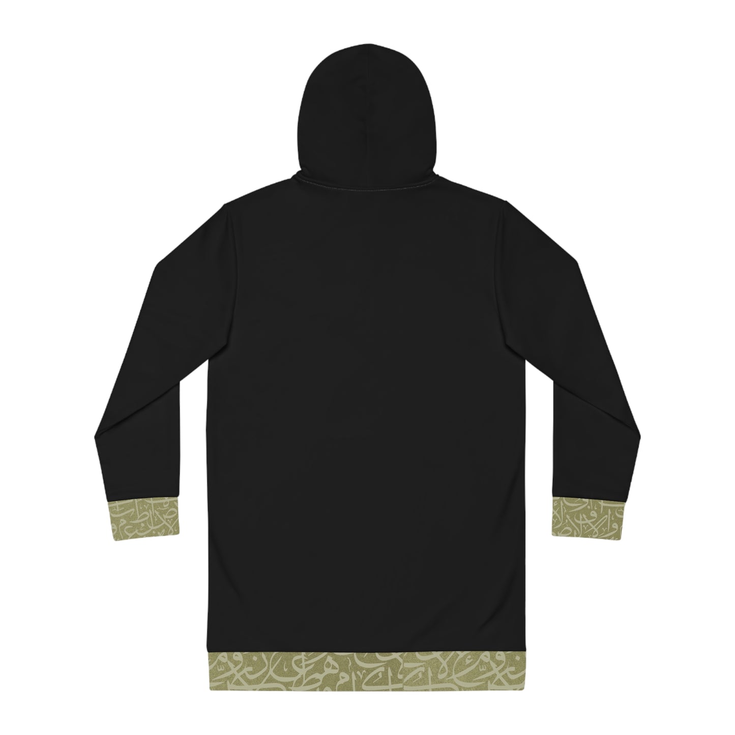 Olive green Arabic calligraphy Design - Stylish Women's Hoodie Dress