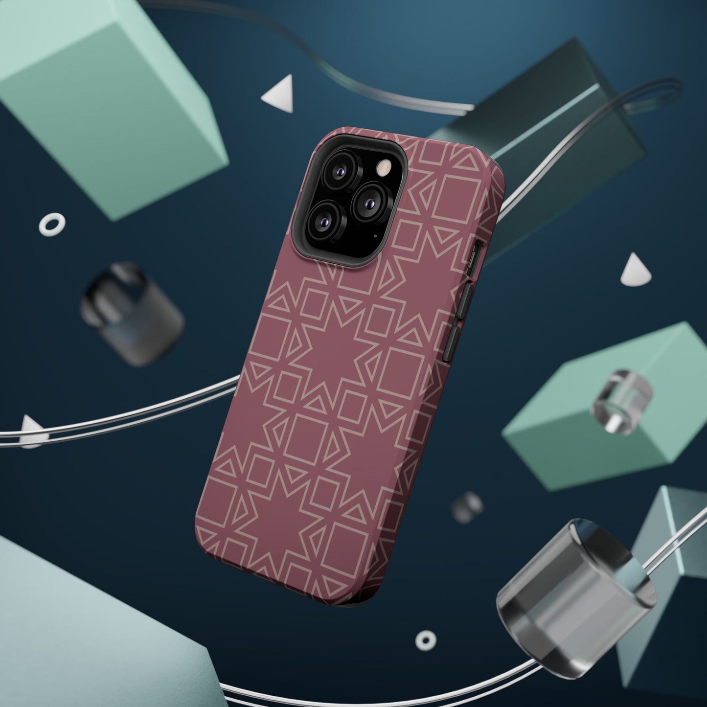 Pink Star ⭐️ Geometric Design - Iphone Magnetic Tough Case