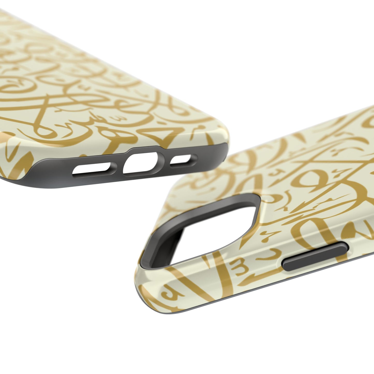 Beige and Gold Arabic Letters Iphone Magnetic Tough Cases