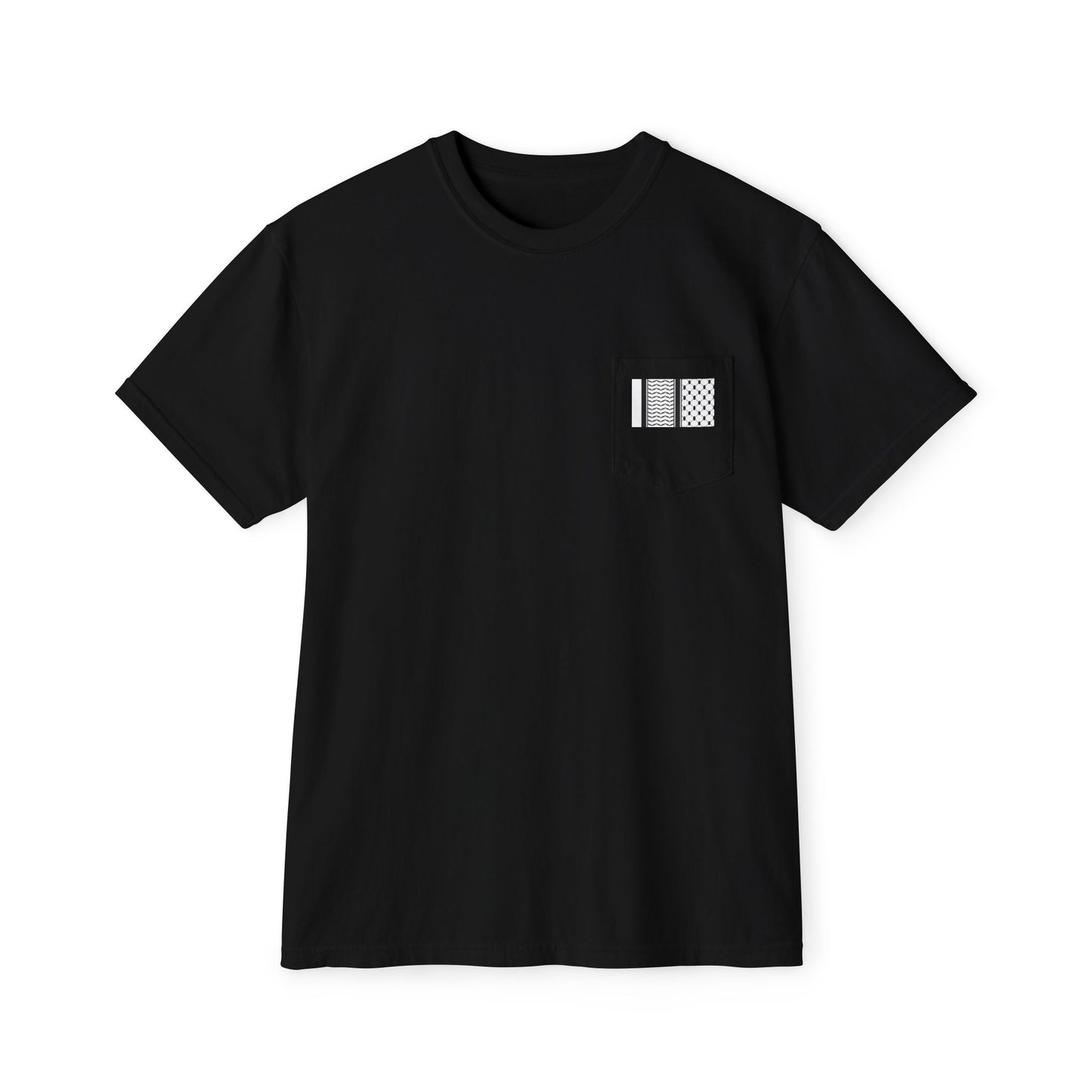 Hattah Black and White Stylish Graphic Pocket T-Shirt | Unisex| More Colors