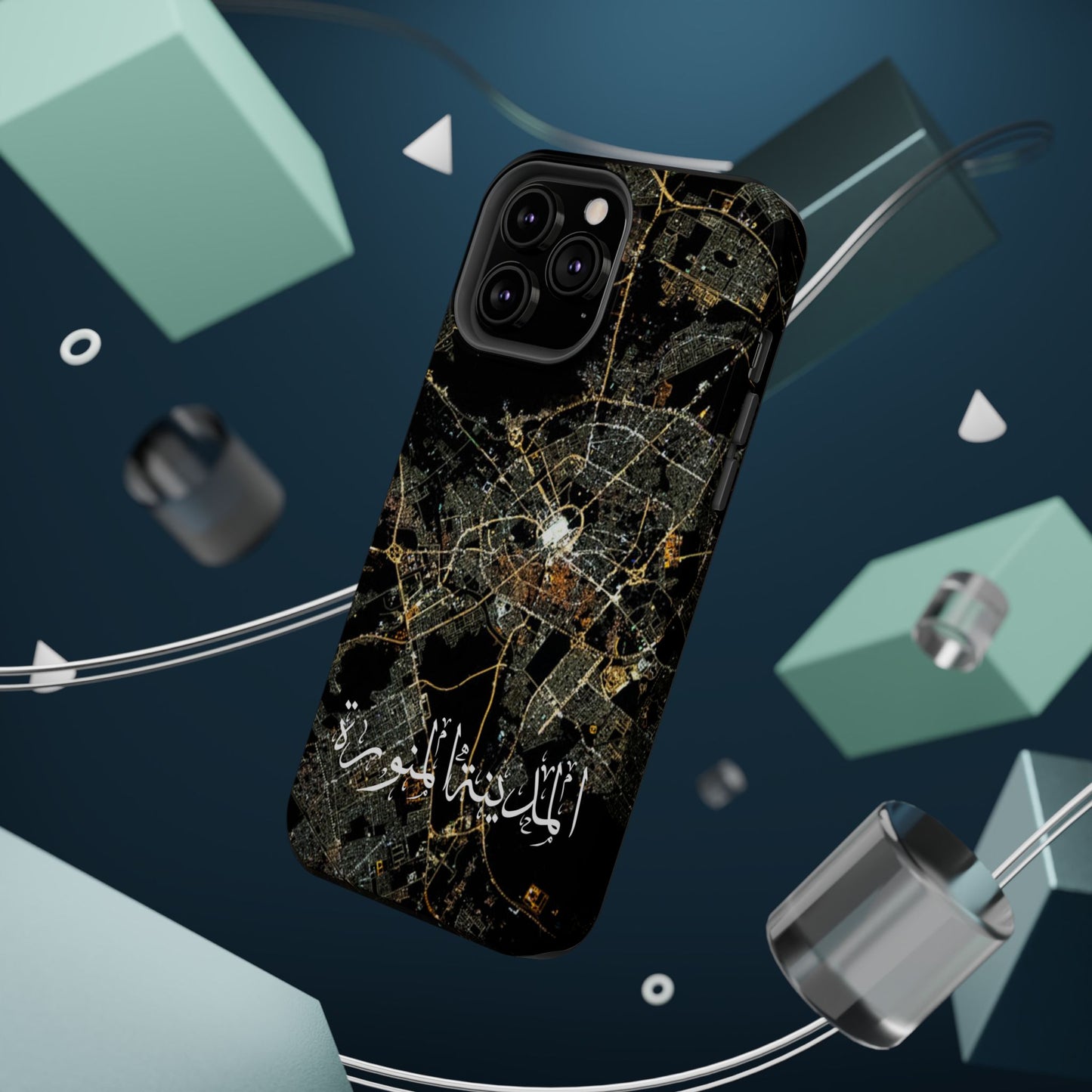 Al Madina Munawarah from Space - City of Lights- Iphone Magnetic Tough Cases
