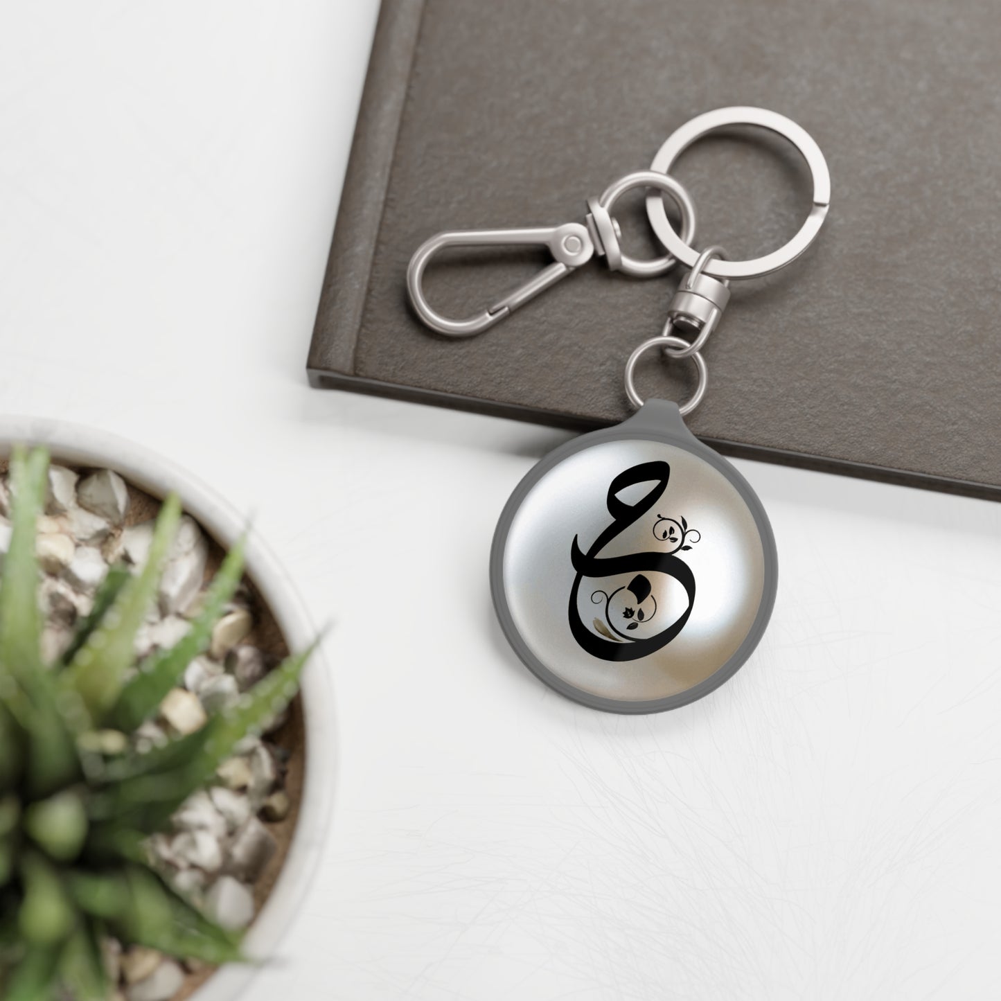 Jeem “J” “ج“ Arabic monogram charm/ key ring - Perfect Gift