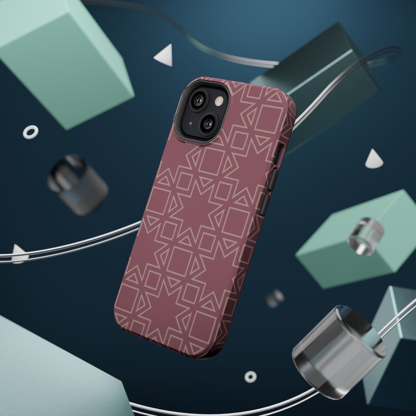 Pink Star ⭐️ Geometric Design - Iphone Magnetic Tough Case