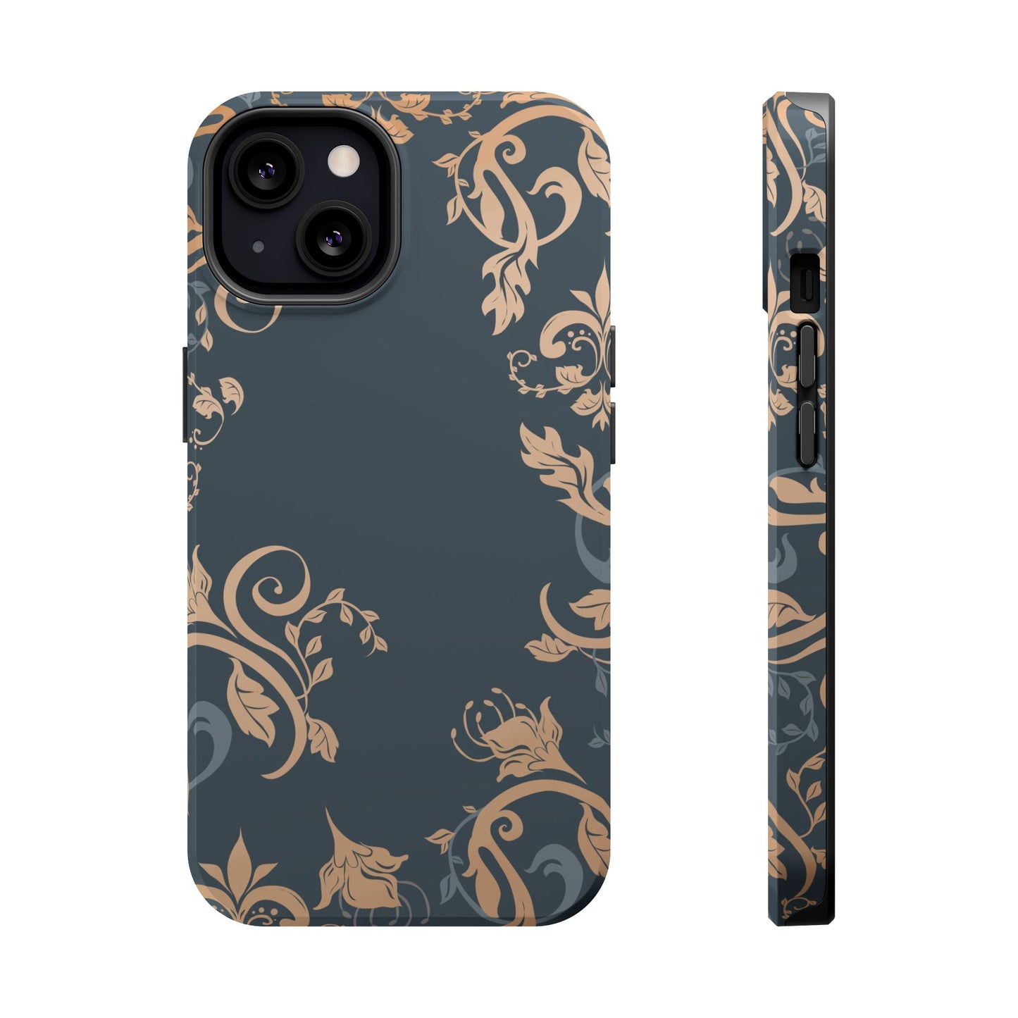 Gold flowers Iphone Magnetic Tough Cases