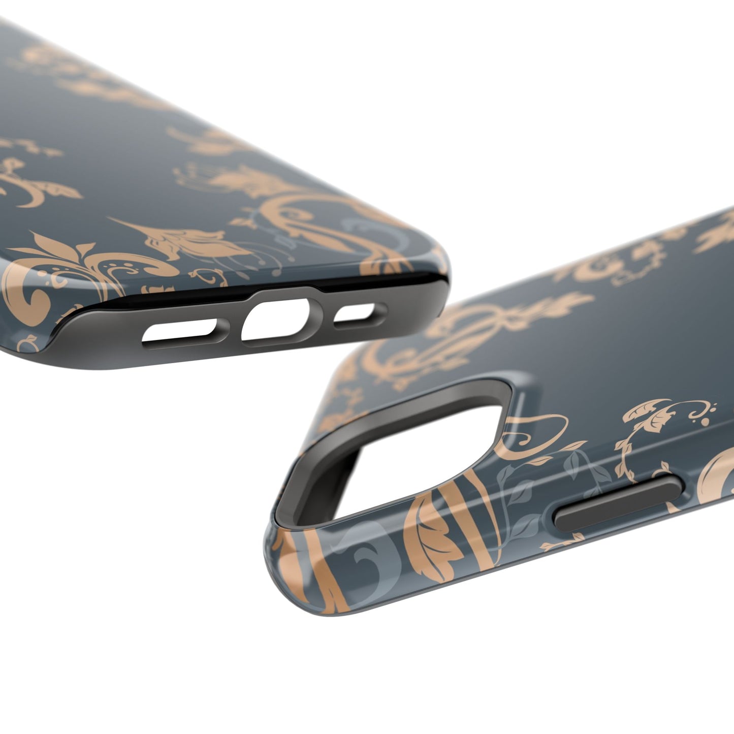 Gold flowers Iphone Magnetic Tough Cases