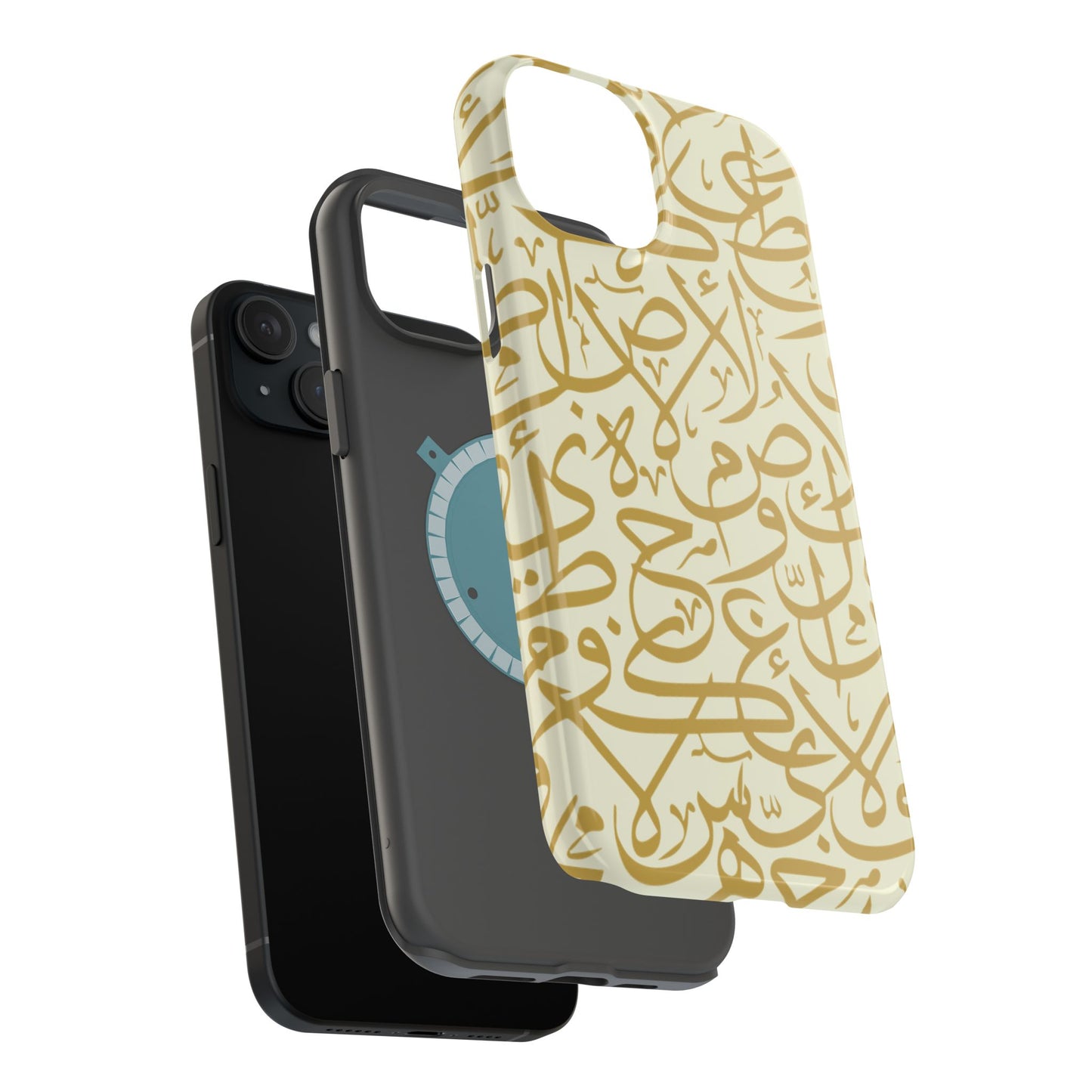 Beige and Gold Arabic Letters Iphone Magnetic Tough Cases