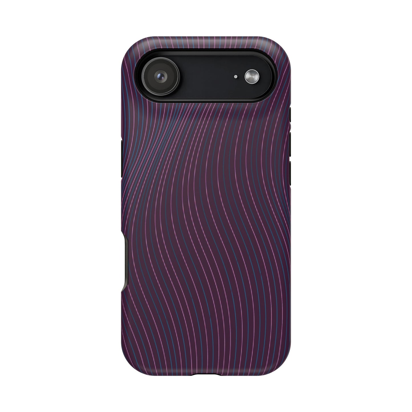 Purple Line Pattern Design - Iphone Magnetic Tough Case