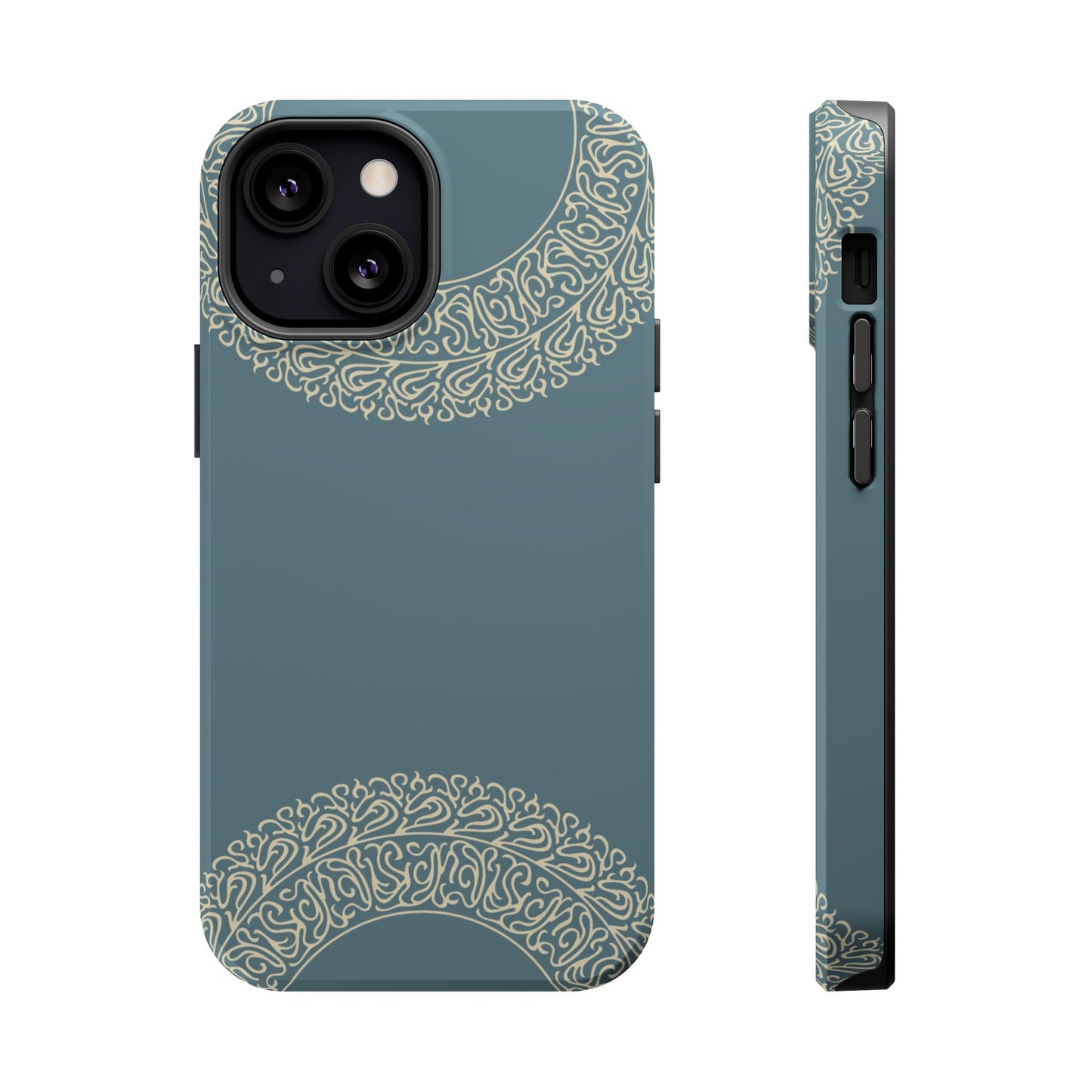 Beige geometric circle Design - Iphone Magnetic Tough Case