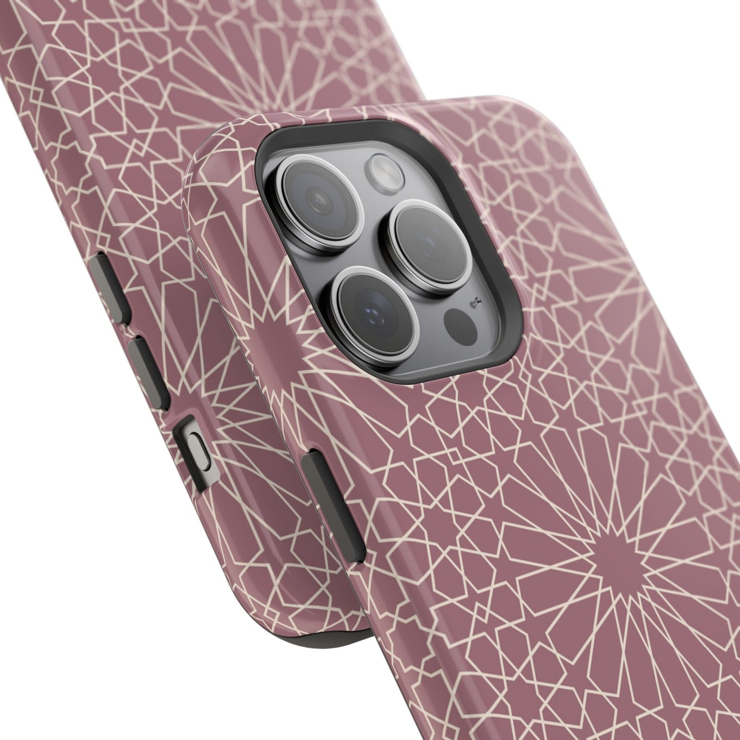 Pink Flower 🌸 Geometric Design Iphone Magnetic Tough Case