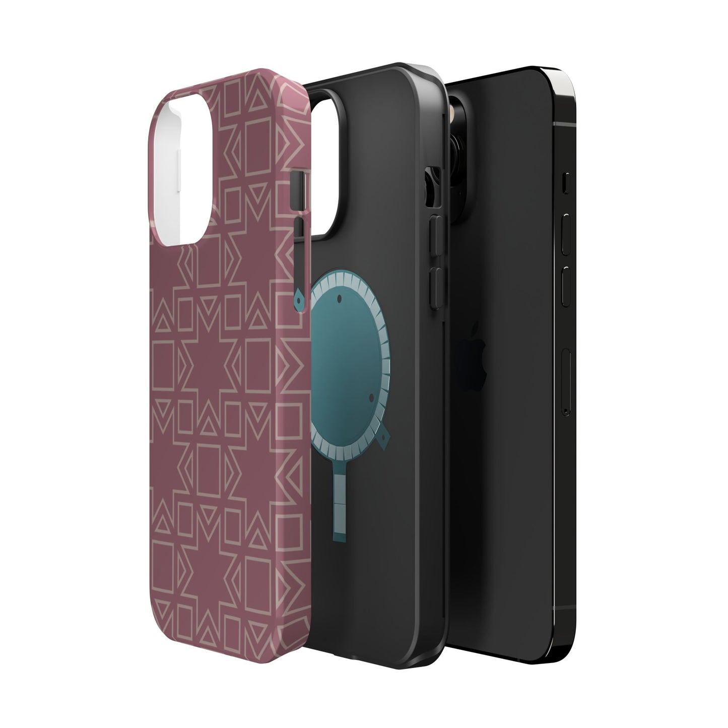 Pink Star ⭐️ Geometric Design - Iphone Magnetic Tough Case