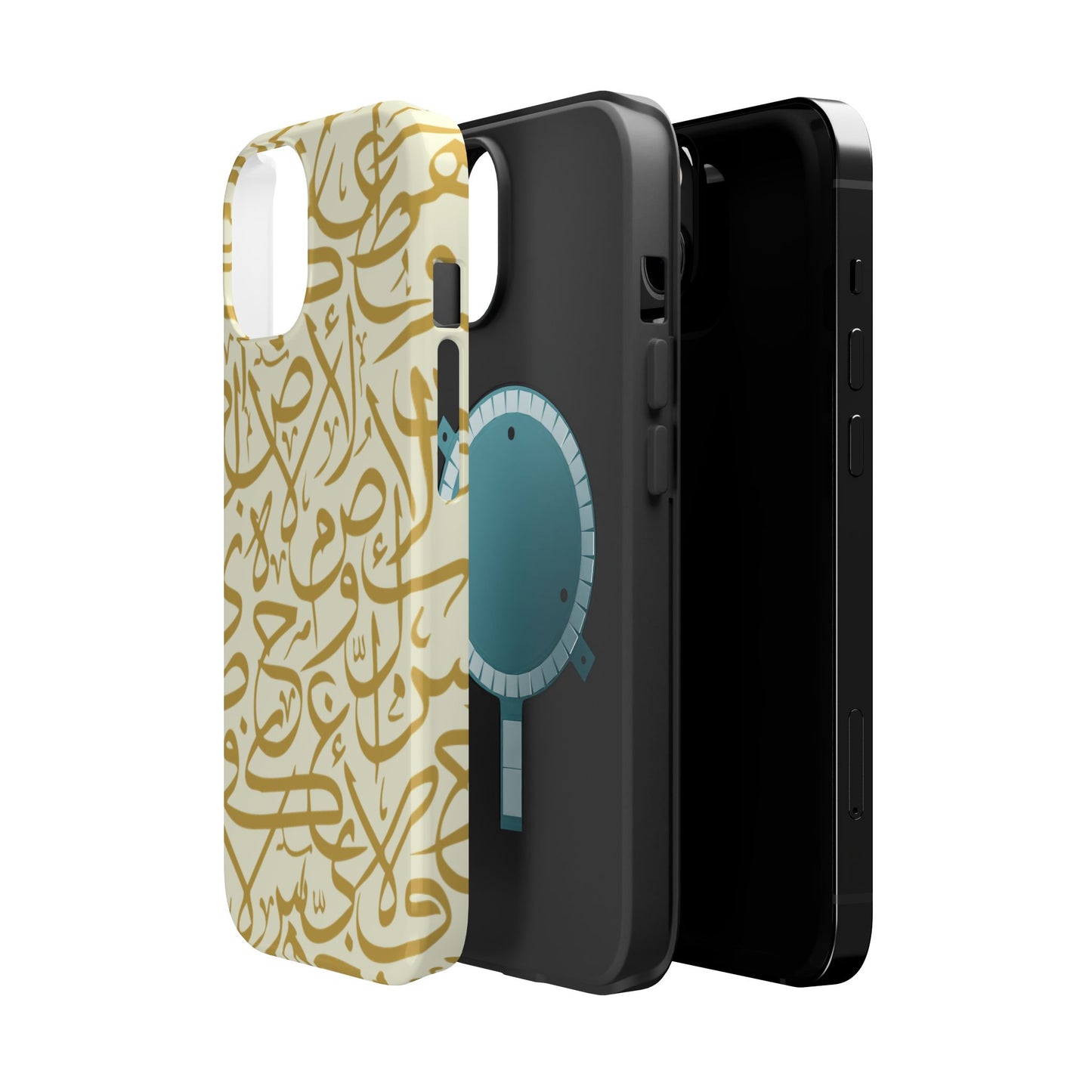 Beige and Gold Arabic Letters Iphone Magnetic Tough Cases