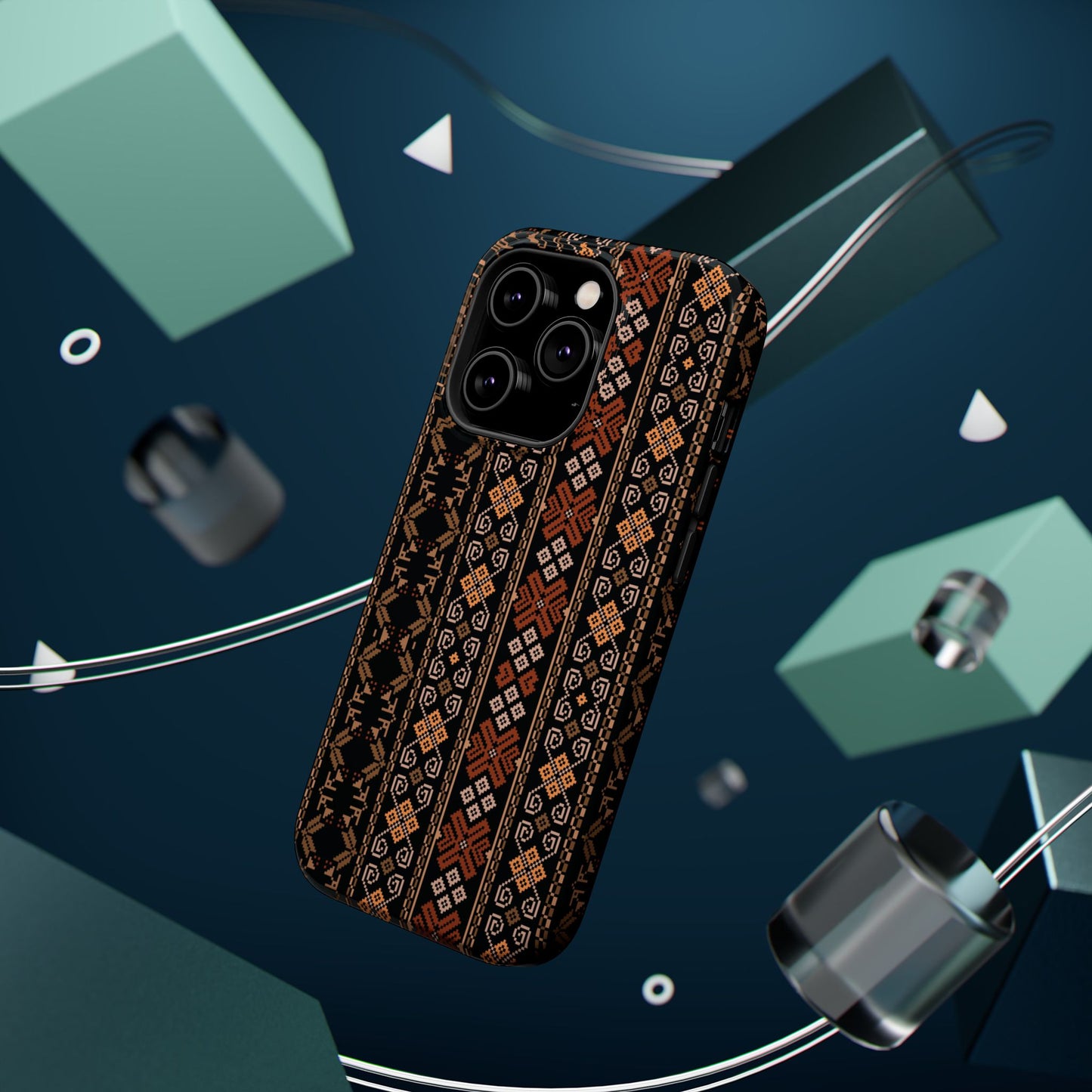 Floral Tatriz geometric Design - Iphone Magnetic Tough Case