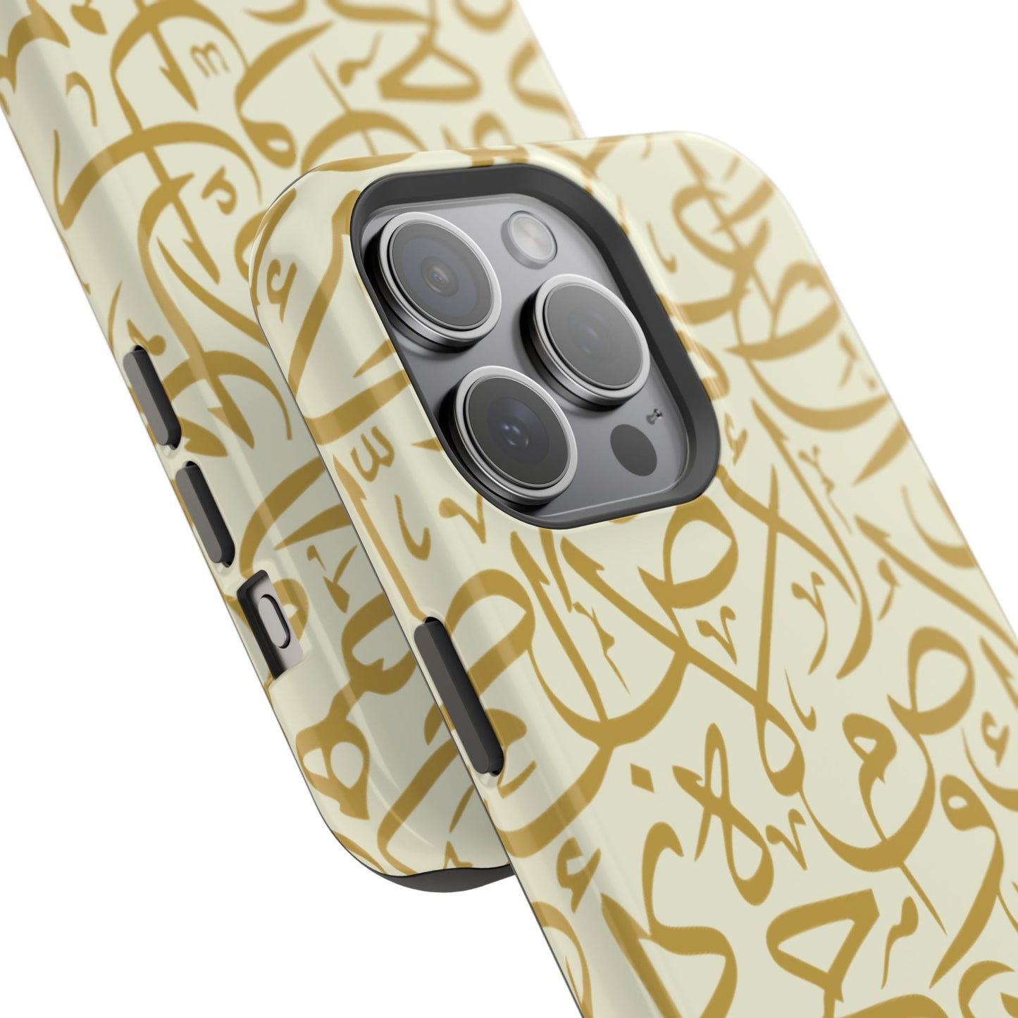 Beige and Gold Arabic Letters Iphone Magnetic Tough Cases