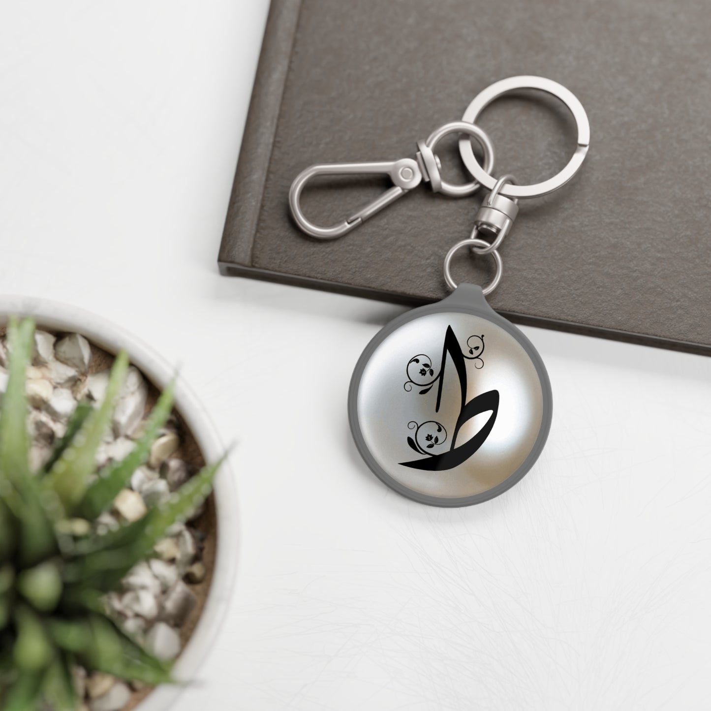 Taa “T’” “ط “ Arabic monogram charm/ key ring - Perfect Gift