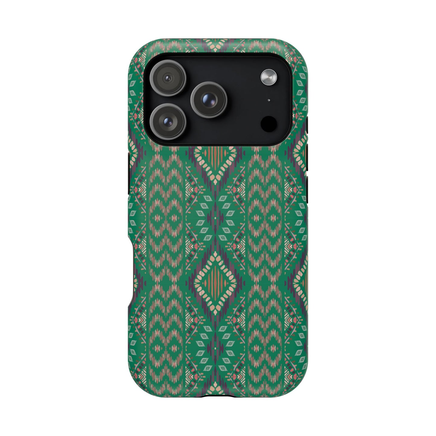 Emerald Green Geometric Design Iphone Magnetic Tough Case