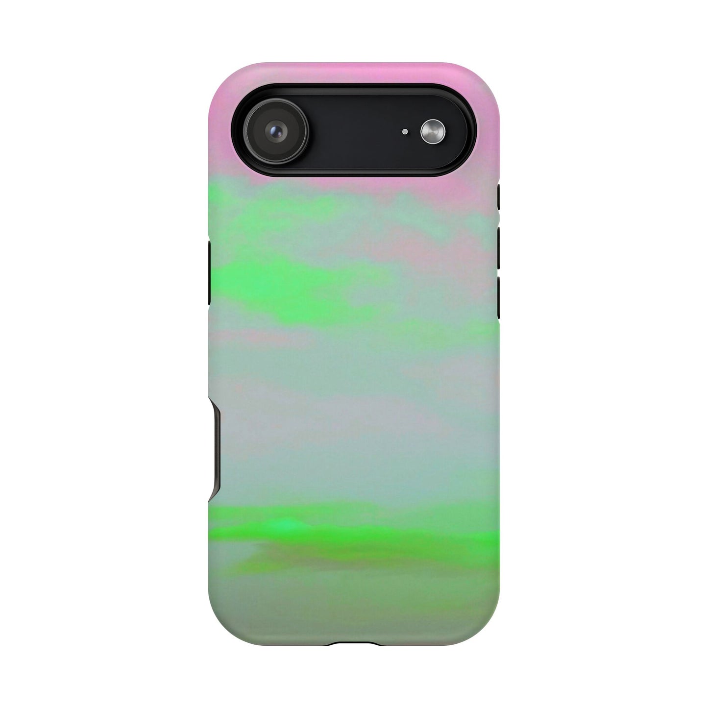 Green and pink sky Design - Iphone Magnetic Tough Case