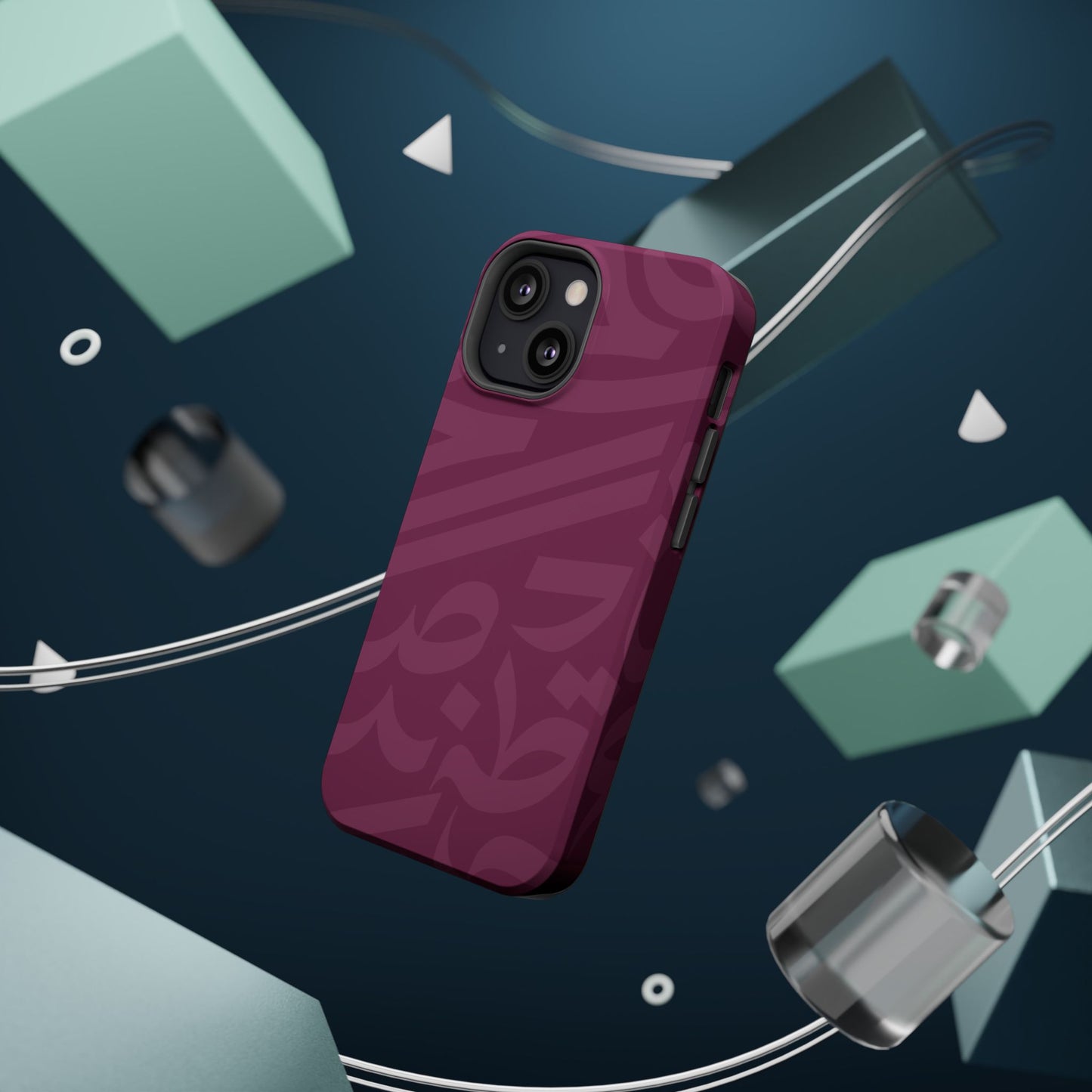 Pink calligraphy Design - Iphone Magnetic Tough Case