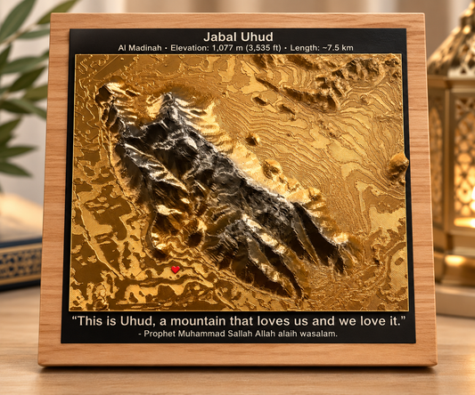Jabal Uhud 3D Topographic Map