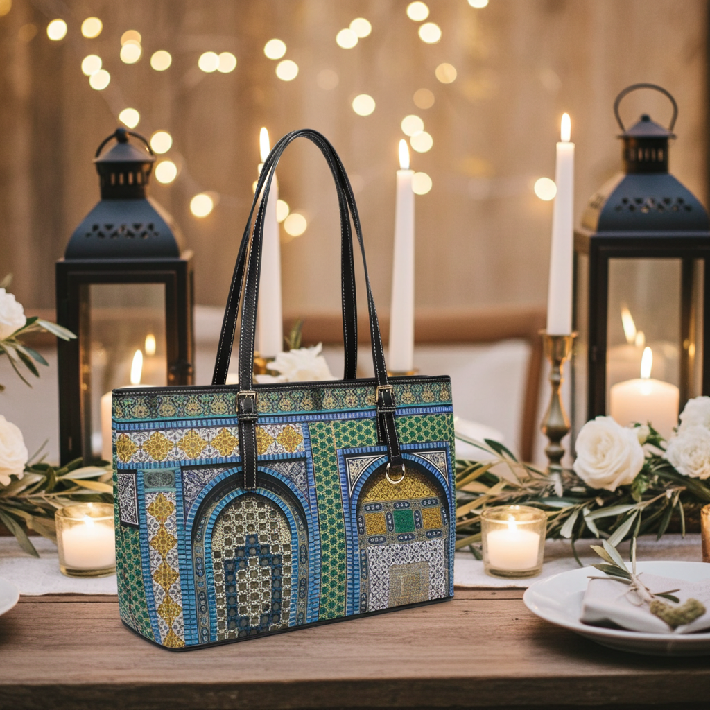 Aqsa Pattern Leather Shoulder Bag