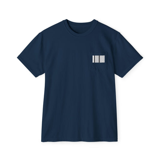 Hattah Black and White Stylish Graphic Pocket T-Shirt | Unisex| More Colors
