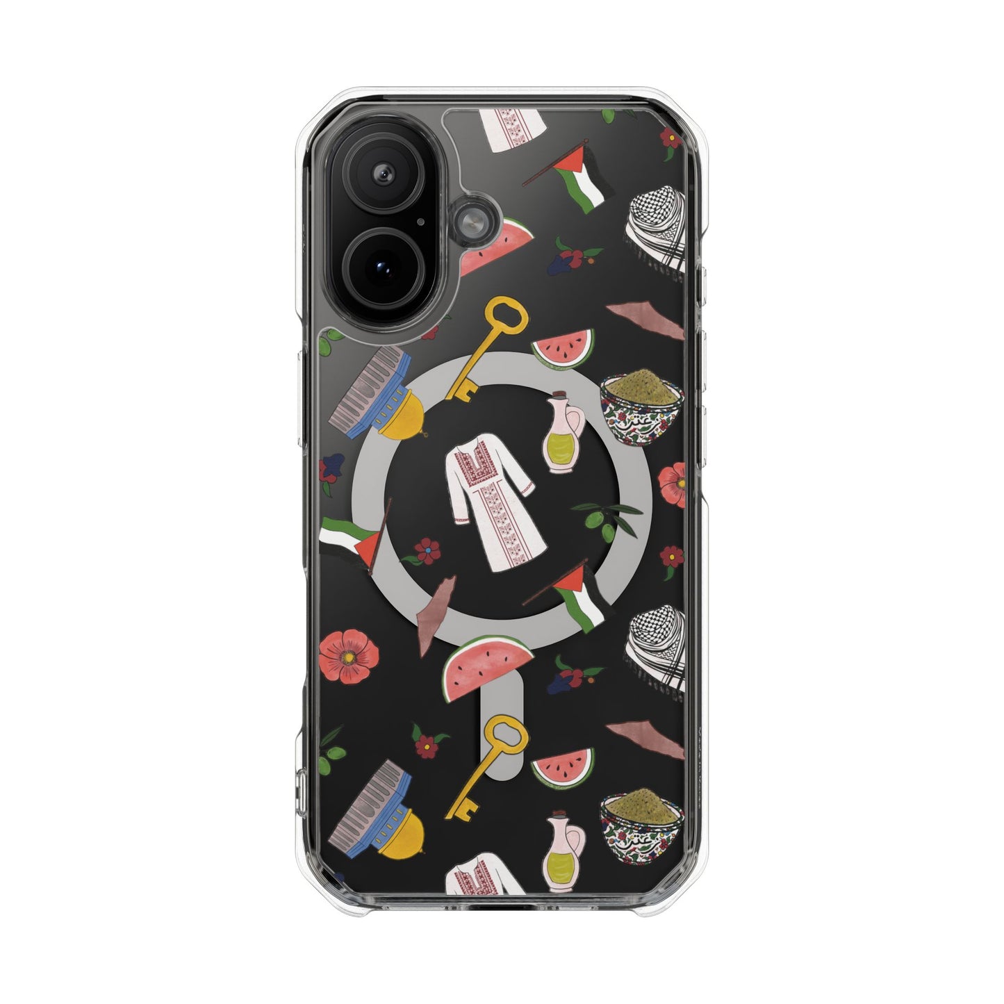 Palestinian Symbols MagSafe Clear Phone Case