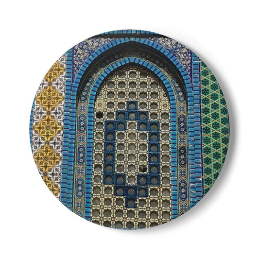Masjid Al-Aqsa Pattern Ceramic Coaster, Stylish Drinkware, Home Decor, Gift for Housewarming, Coffee Table Accessory
