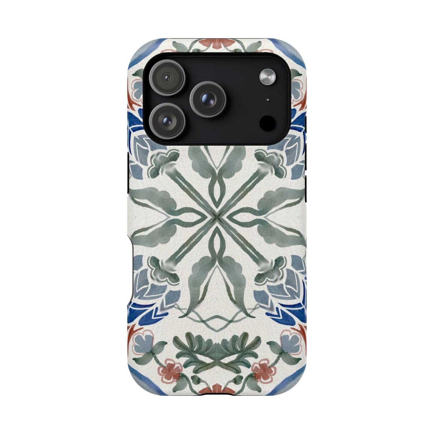 Blue flowers Iphone Magnetic Tough Cases