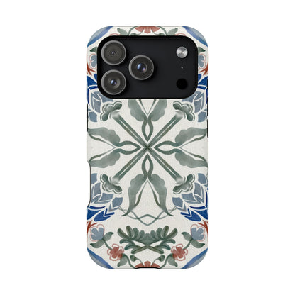 Blue flowers Iphone Magnetic Tough Cases