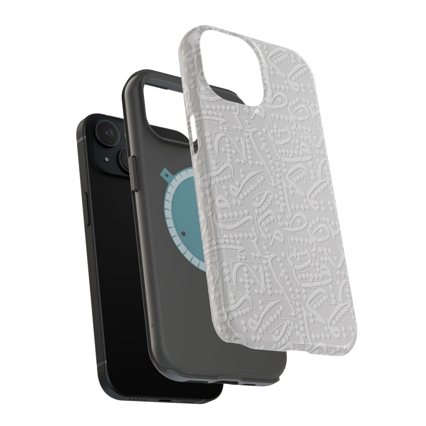 White Arabic calligraphy letters - Iphone Magnetic Tough Case
