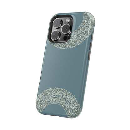 Beige geometric circle  Design - Iphone Magnetic Tough Case