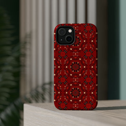 Red geometric   Design - Iphone Magnetic Tough Case