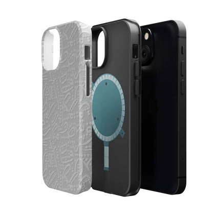 White Arabic calligraphy letters - Iphone Magnetic Tough Case