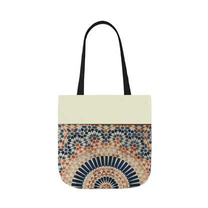 Moroccan Design Tote Bag, 3-Color Straps