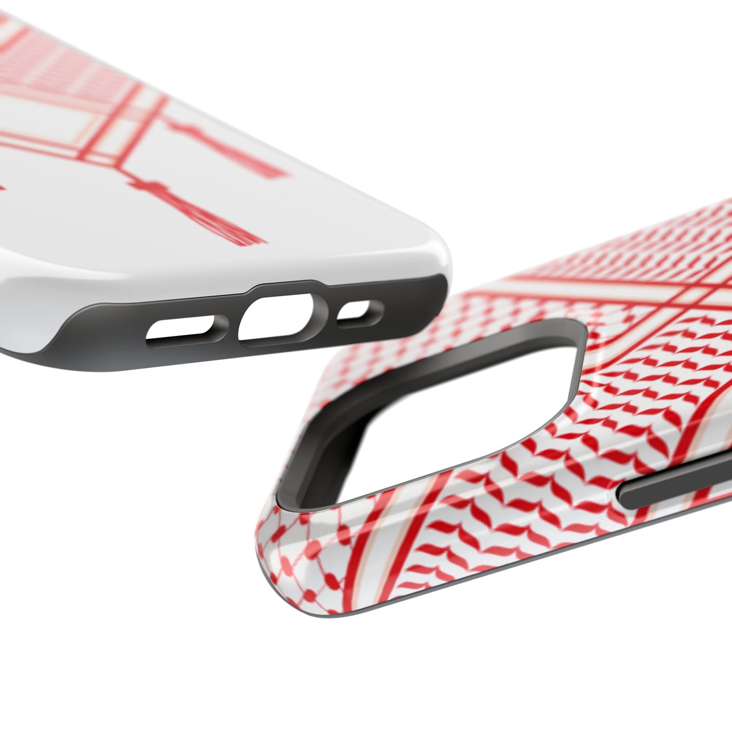 Red and White Shmagh Design Iphone Magnetic Tough Case