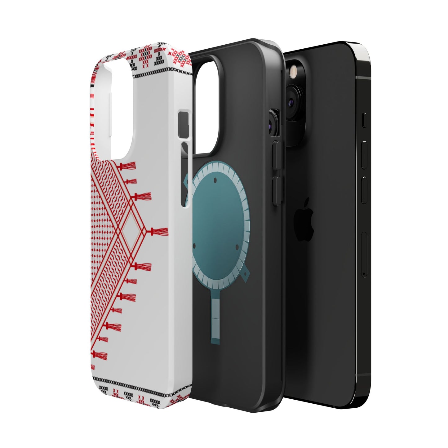 Red and White Hattah Design Iphone Magnetic Tough Case