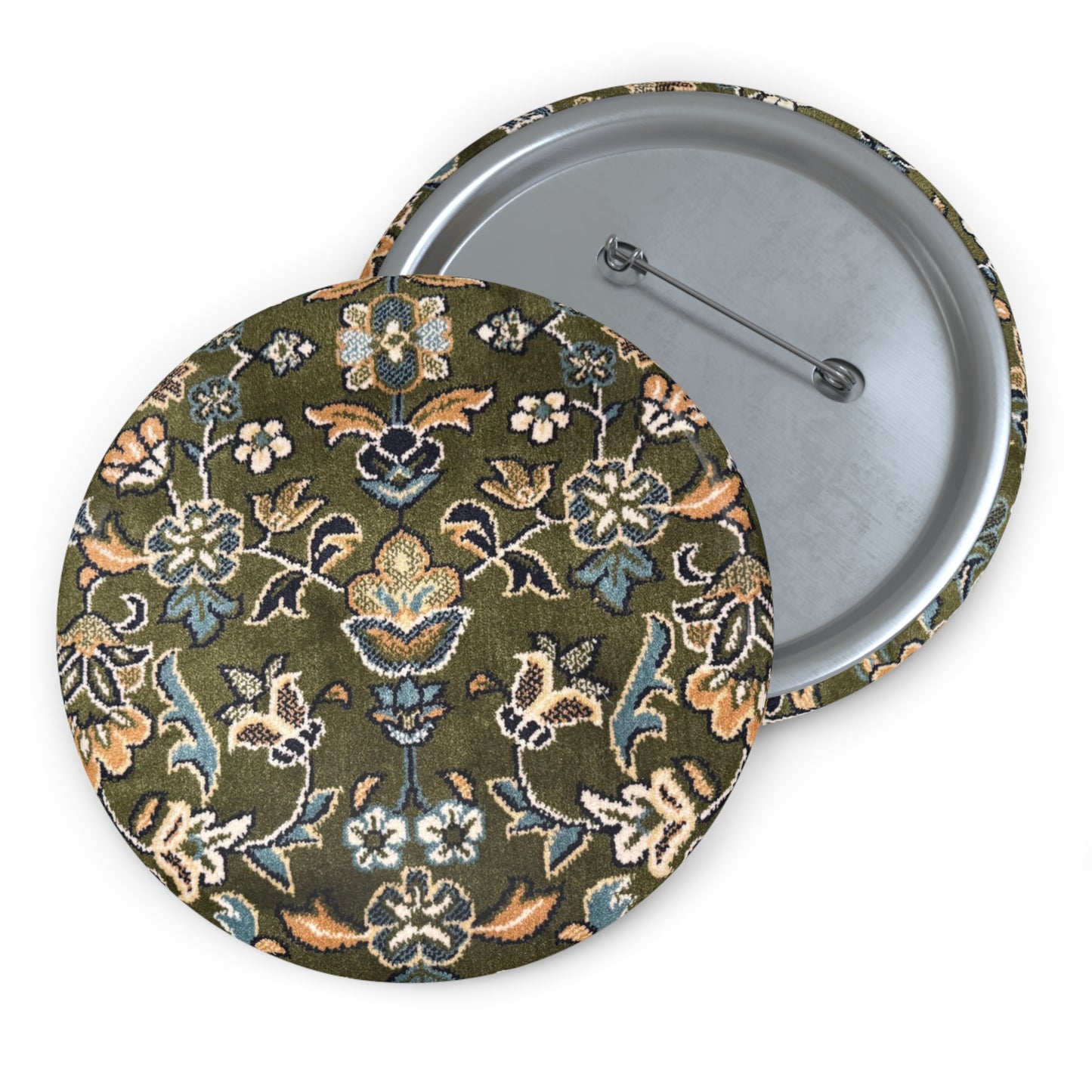 Rawdah Patterned Pin Buttons - Stylish, Unique Badges for Every Occasion