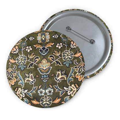 Rawdah Patterned Pin Buttons - Stylish, Unique Badges for Every Occasion