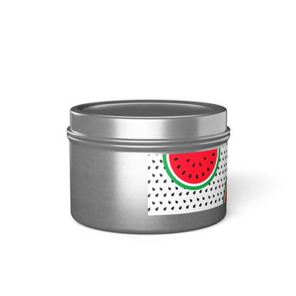Watermelon Silver Tin Candles | Elegant Home Fragrance | Decorative Candle Gifts for All Occasions | Relaxing Aromatherapy