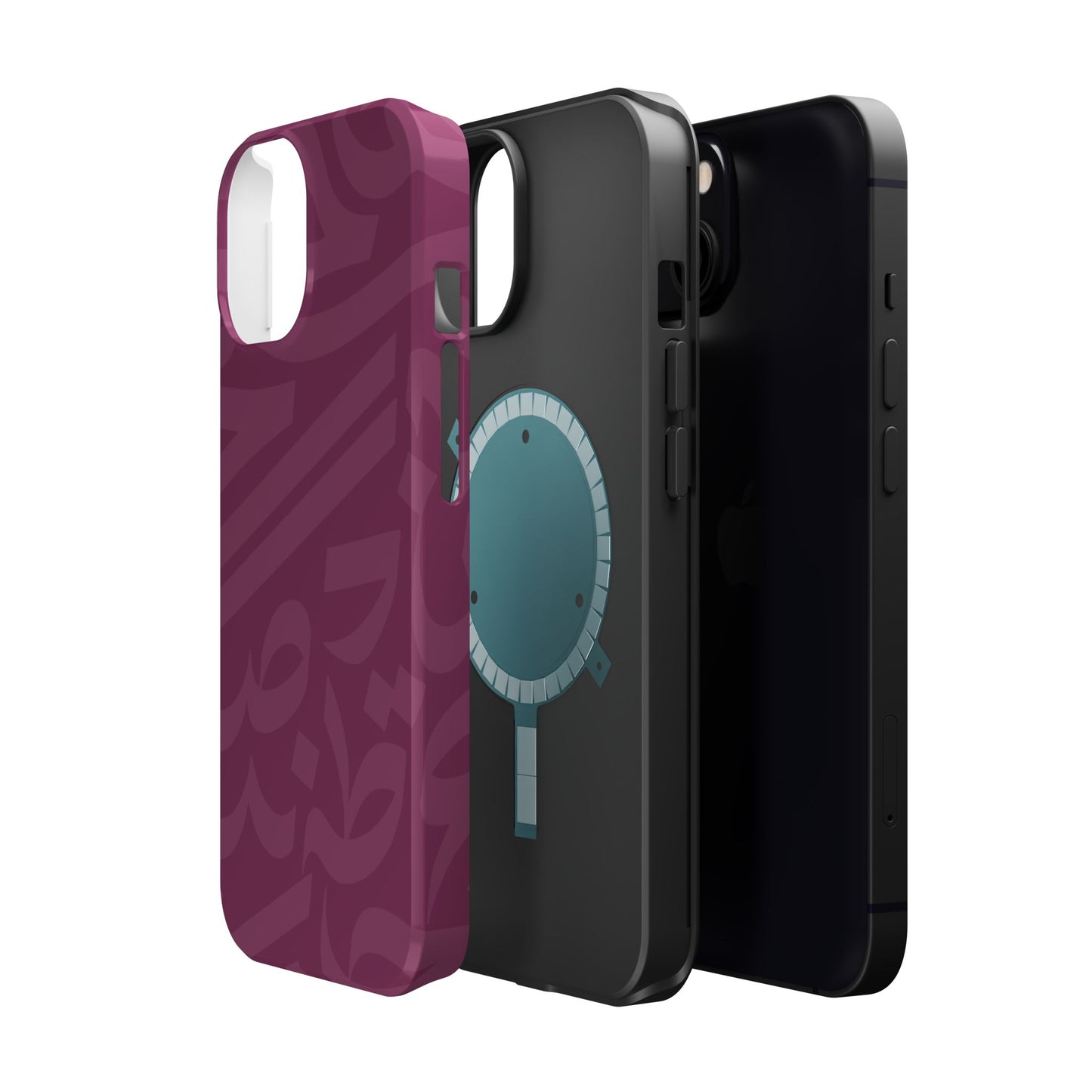 Pink calligraphy Design - Iphone Magnetic Tough Case