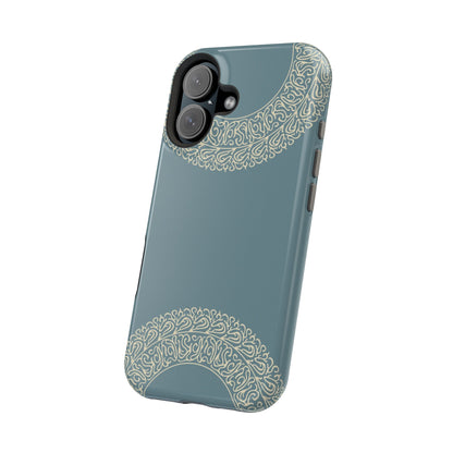 Beige geometric circle  Design - Iphone Magnetic Tough Case