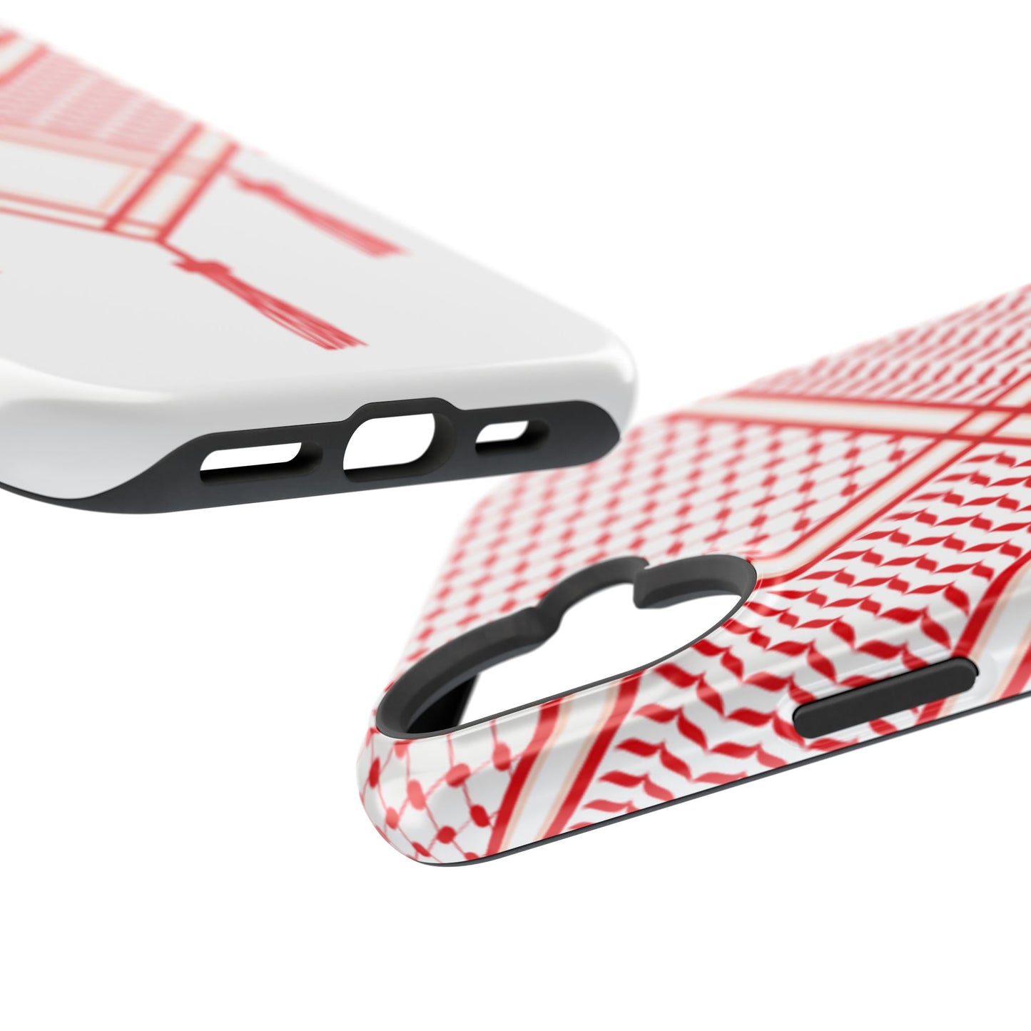 Red and White Shmagh Design Iphone Magnetic Tough Case