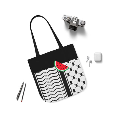 Black and White Kufieh Design Tote Bag