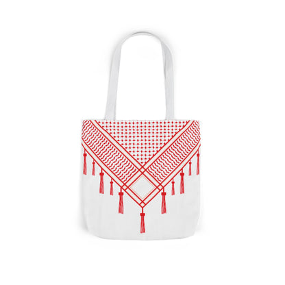 Red and White Shmagh Design Tote Bag