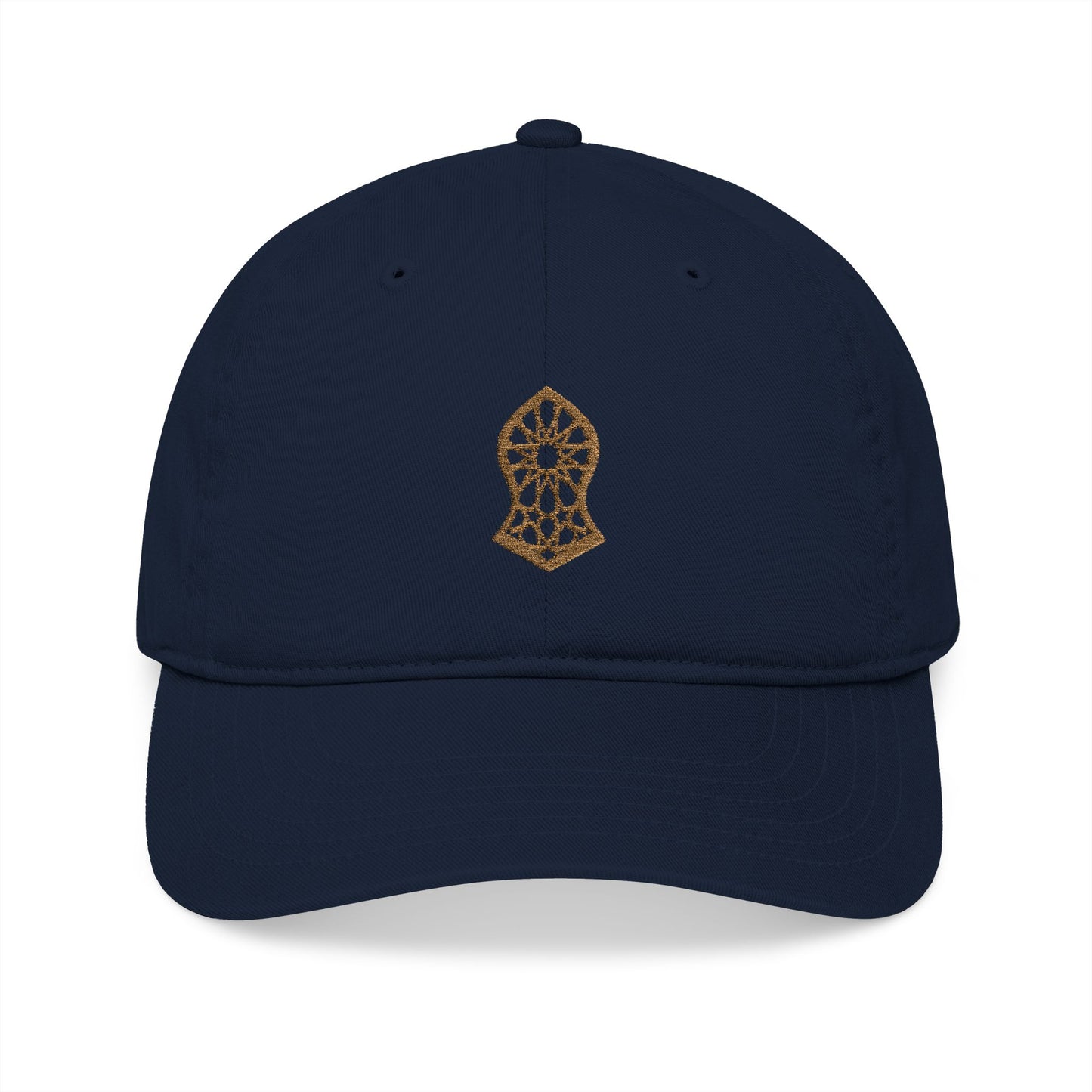 Golden Sandala Organic Embroidered Cap, Eco-Friendly Gift, Outdoor Fashion, Summer Accessory, Unique Headwear
